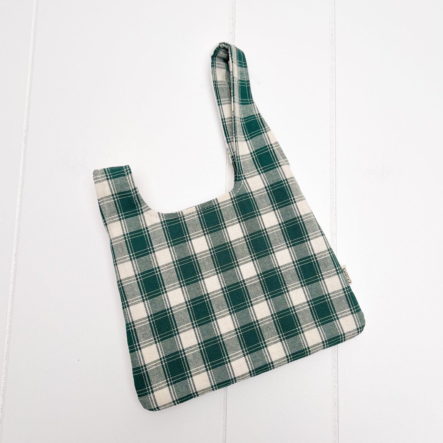 Mini Knot Bag - Bunny Quilt and Green Plaid