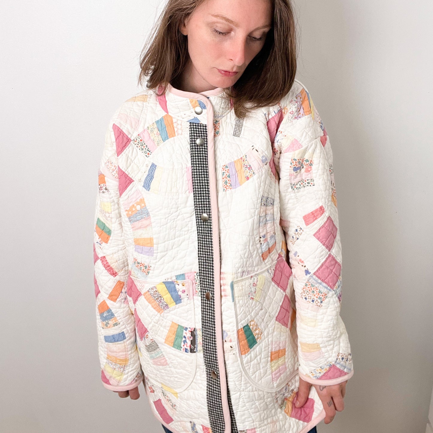 Aimee Jacket - Vintage Double Wedding Ring Quilt (M)