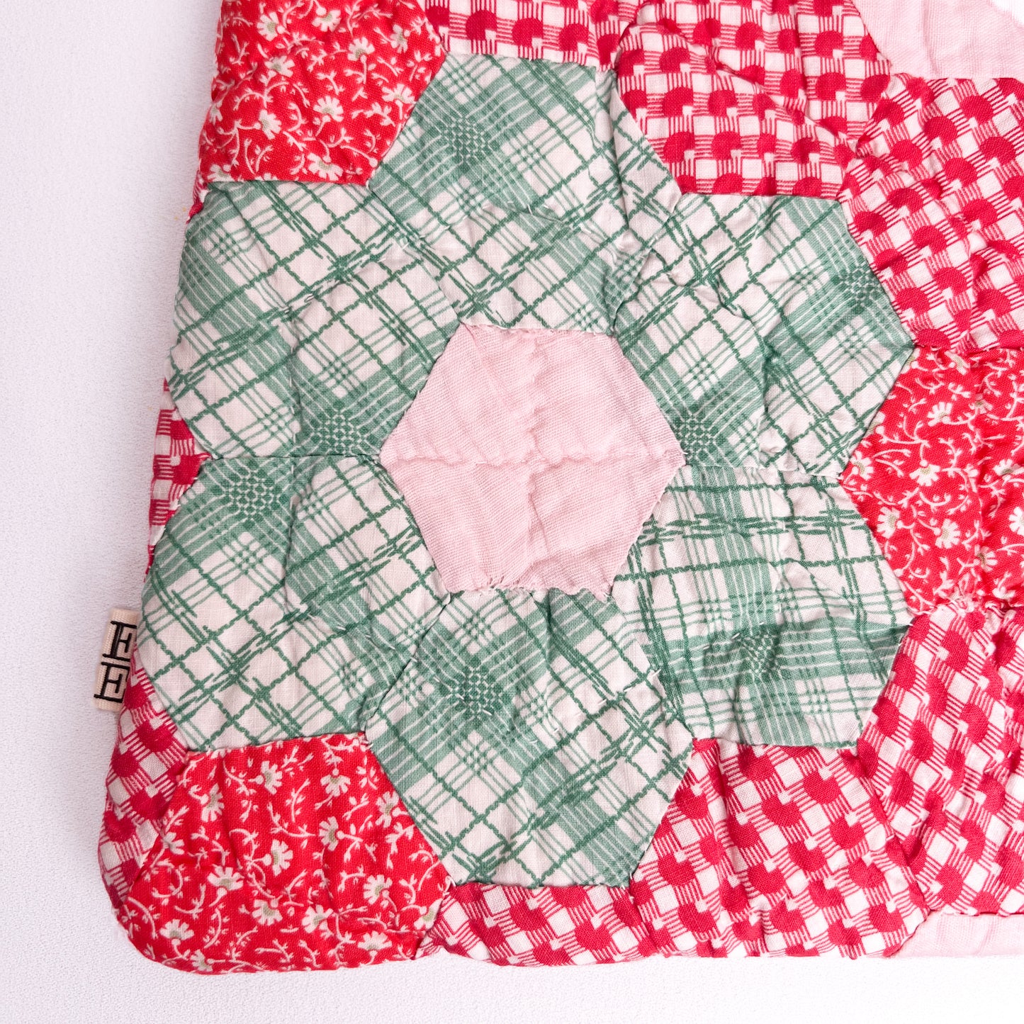 Knot Bag - 30's Grandmother's Flower Garden Quilt