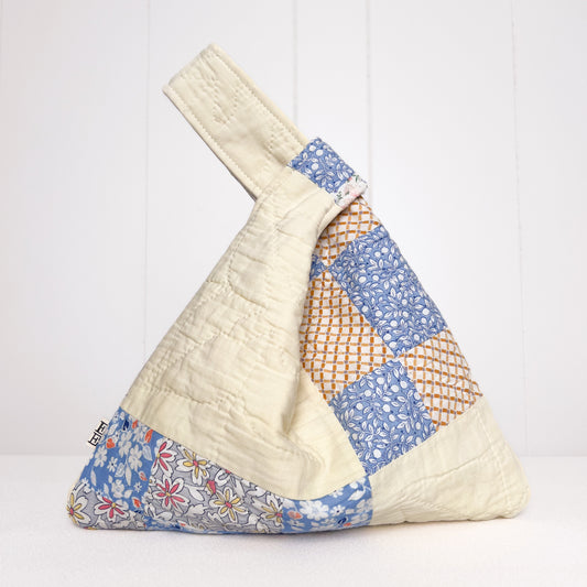 Knot Bag - Butter Yellow Vintage Quilt