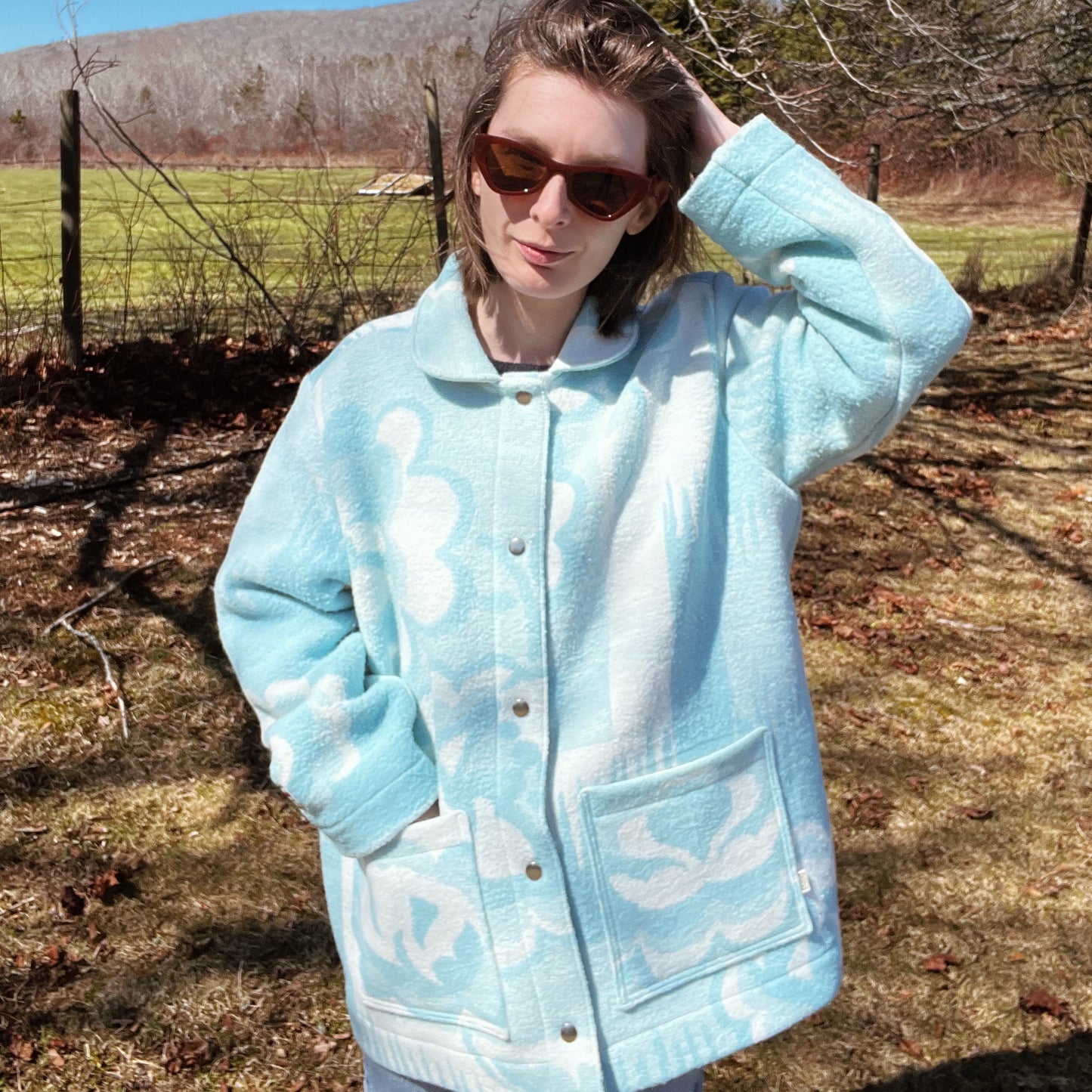 Sara Jacket - Vintage Wool Blanket (L)