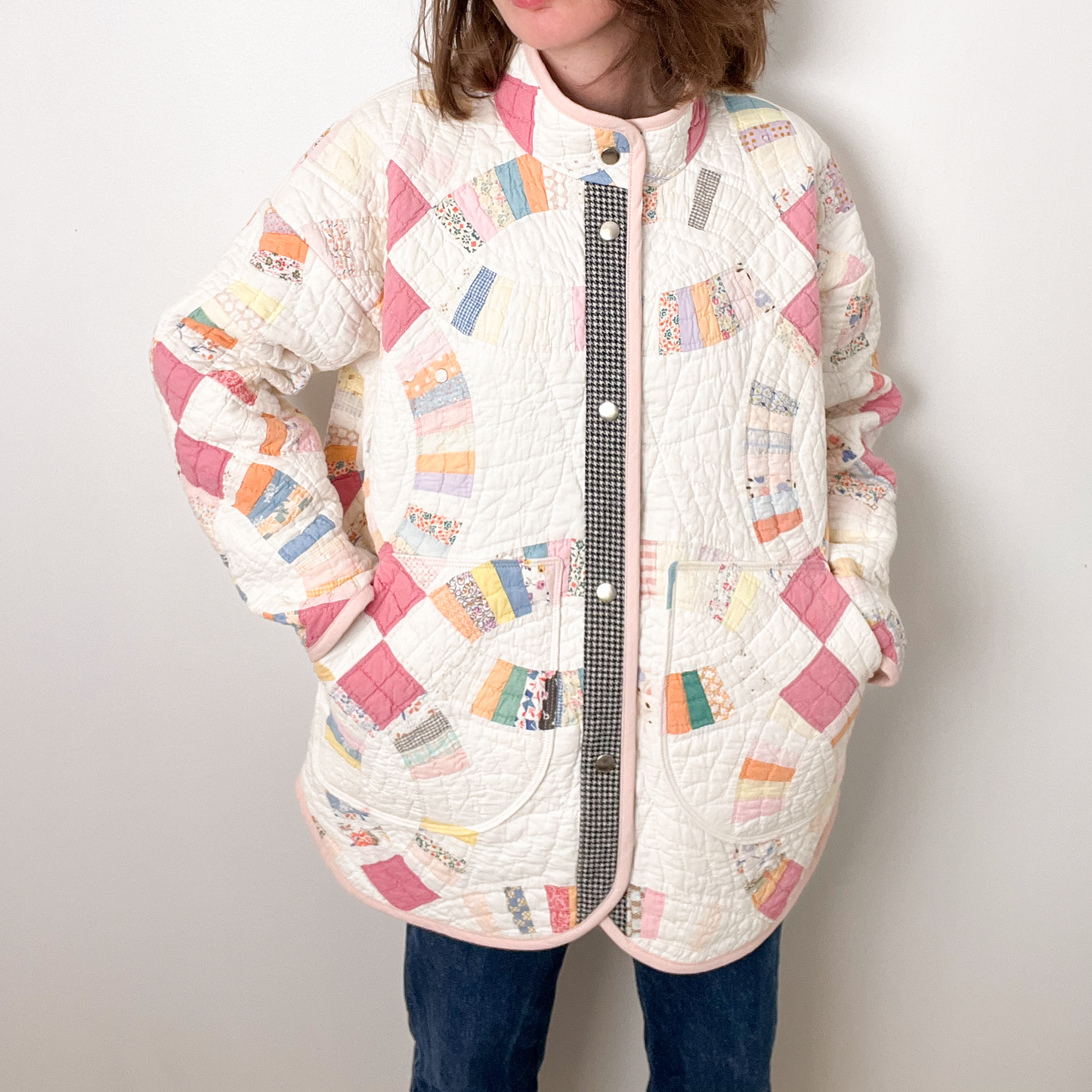 Aimee Jacket - Vintage Double Wedding Ring Quilt (M)