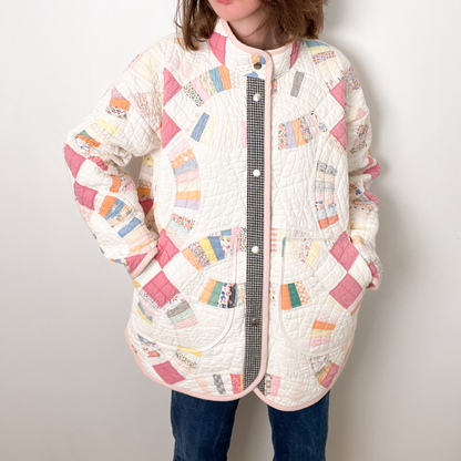 Aimee Jacket - Vintage Double Wedding Ring Quilt (M)