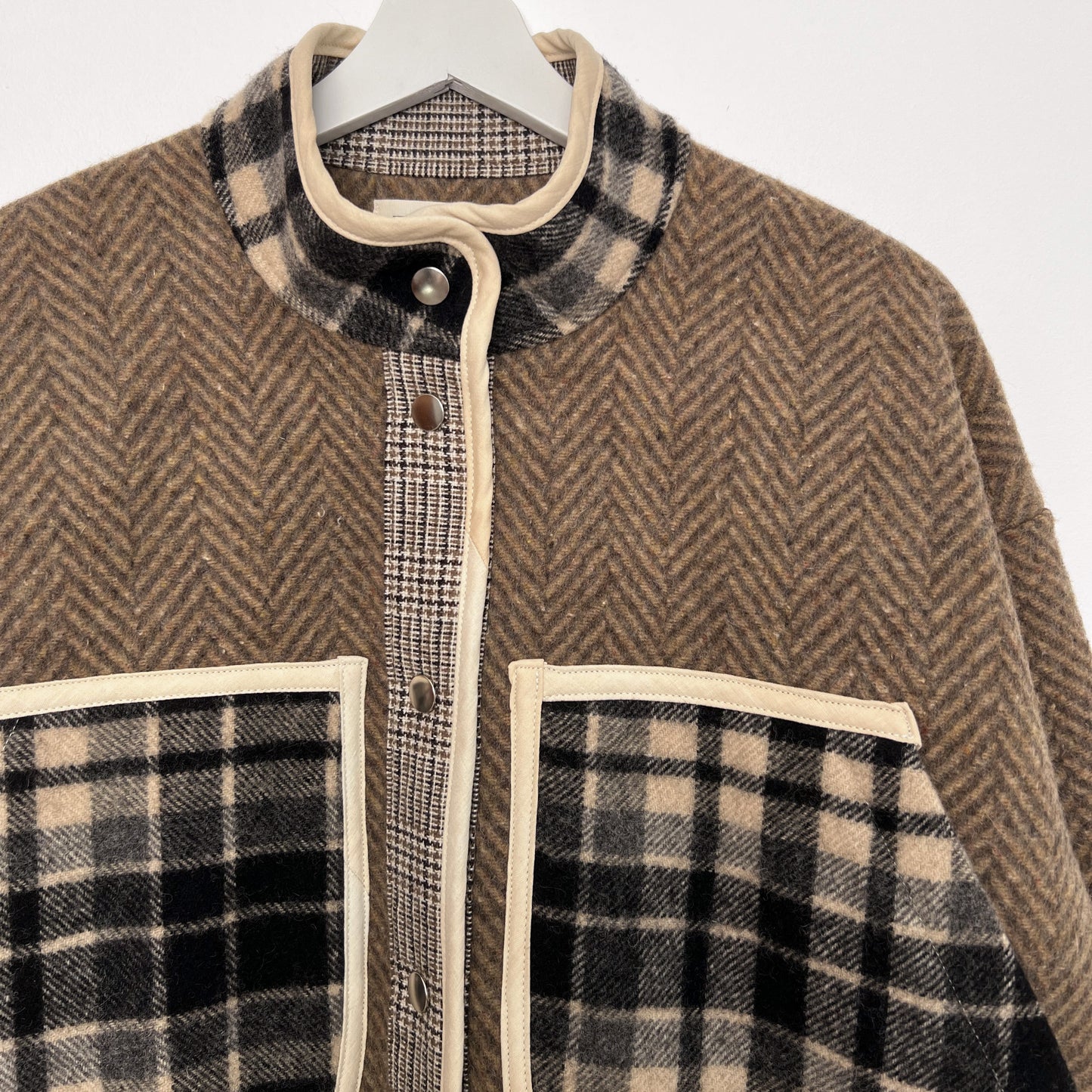Fiona Jacket - Herringbone and Plaid Wool (S)