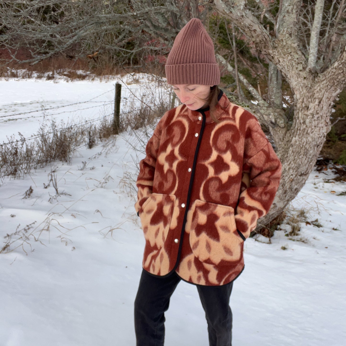 Aidyn Jacket - Vintage Ukrainian Wool Blanket (M)