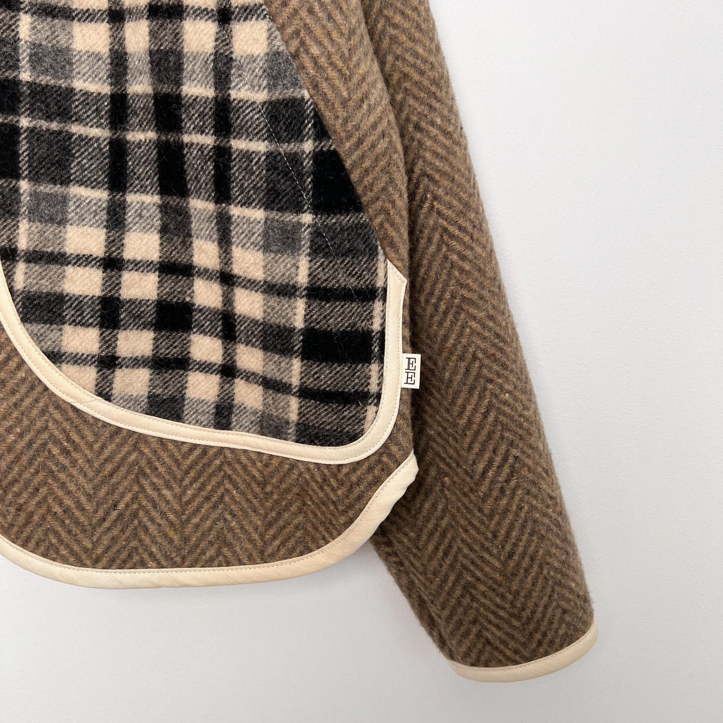 Fiona Jacket - Herringbone and Plaid Wool (S)
