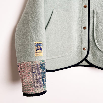 Drew Jacket - Vintage Wool Blanket/Kantha Quilt (S)