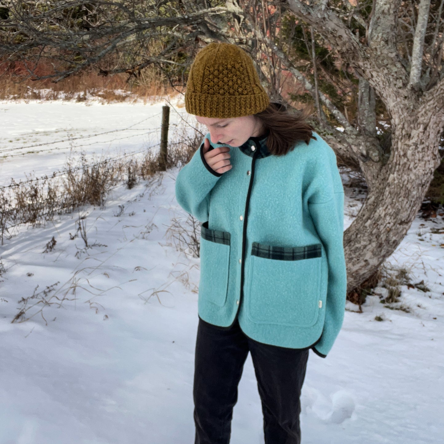 Cosette Jacket - Vintage 100% Wool Blanket (M)