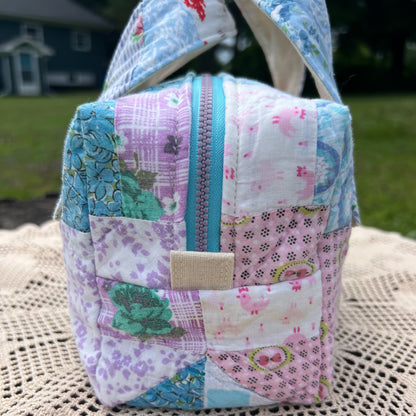 50's Era Vintage Quilt Boxbag