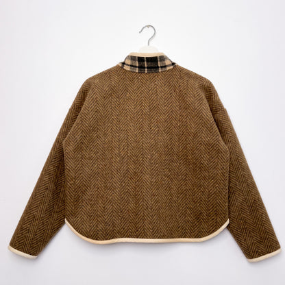 Fiona Jacket - Herringbone and Plaid Wool (S)
