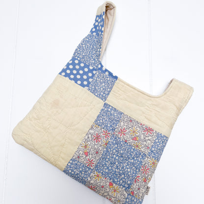Knot Bag - Butter Yellow Vintage Quilt