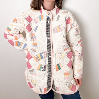 Aimee Jacket - Vintage Double Wedding Ring Quilt (M)