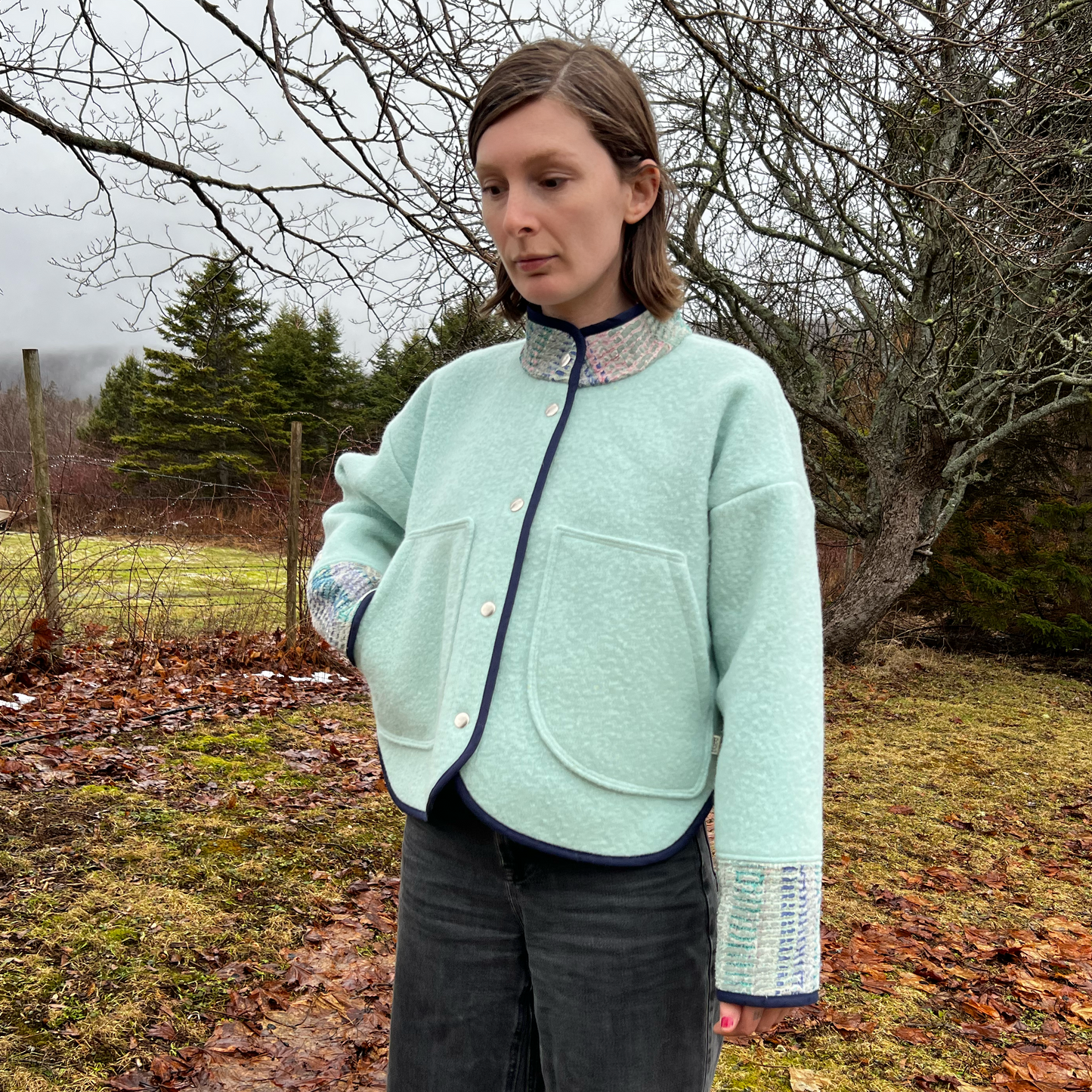 Drew Jacket - Vintage Wool Blanket/Kantha Quilt (S)