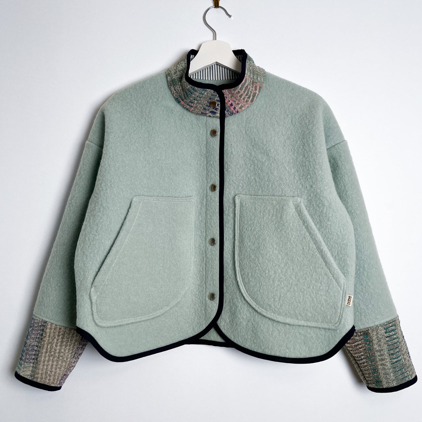 Drew Jacket - Vintage Wool Blanket/Kantha Quilt (S)