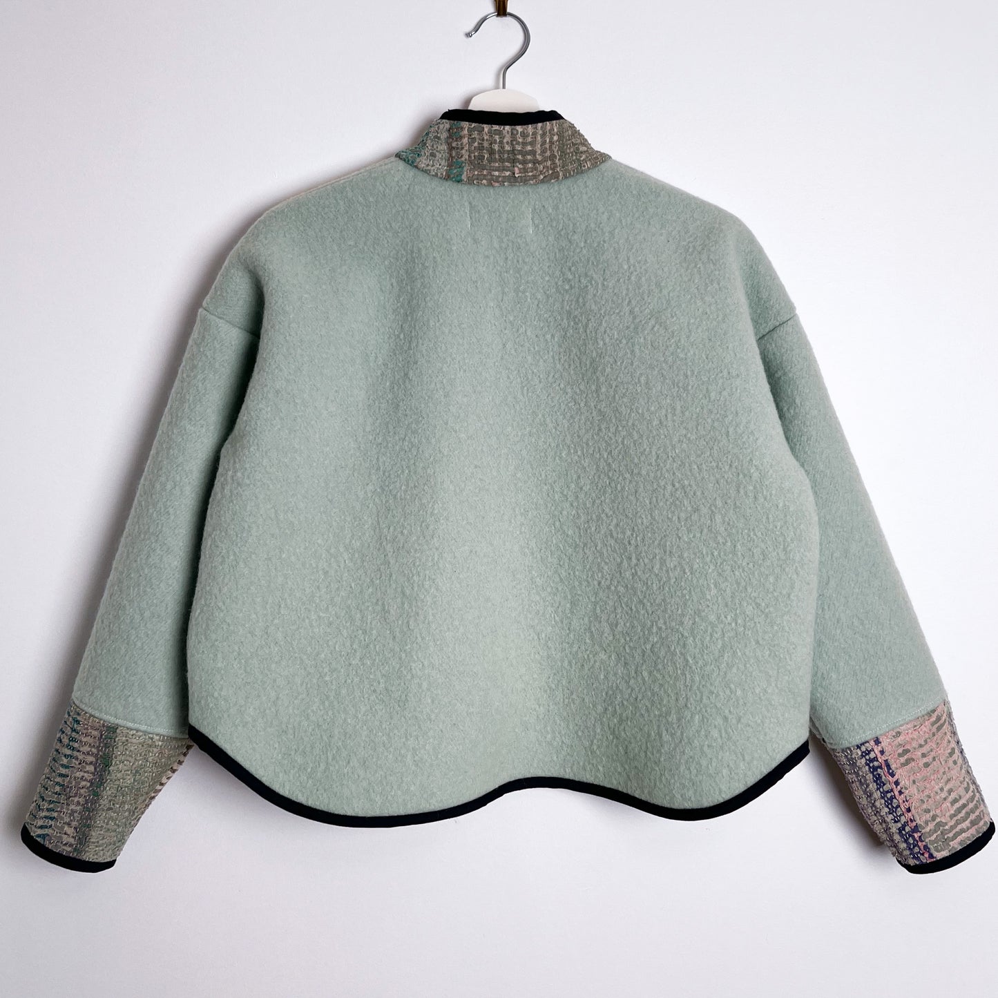 Drew Jacket - Vintage Wool Blanket/Kantha Quilt (S)