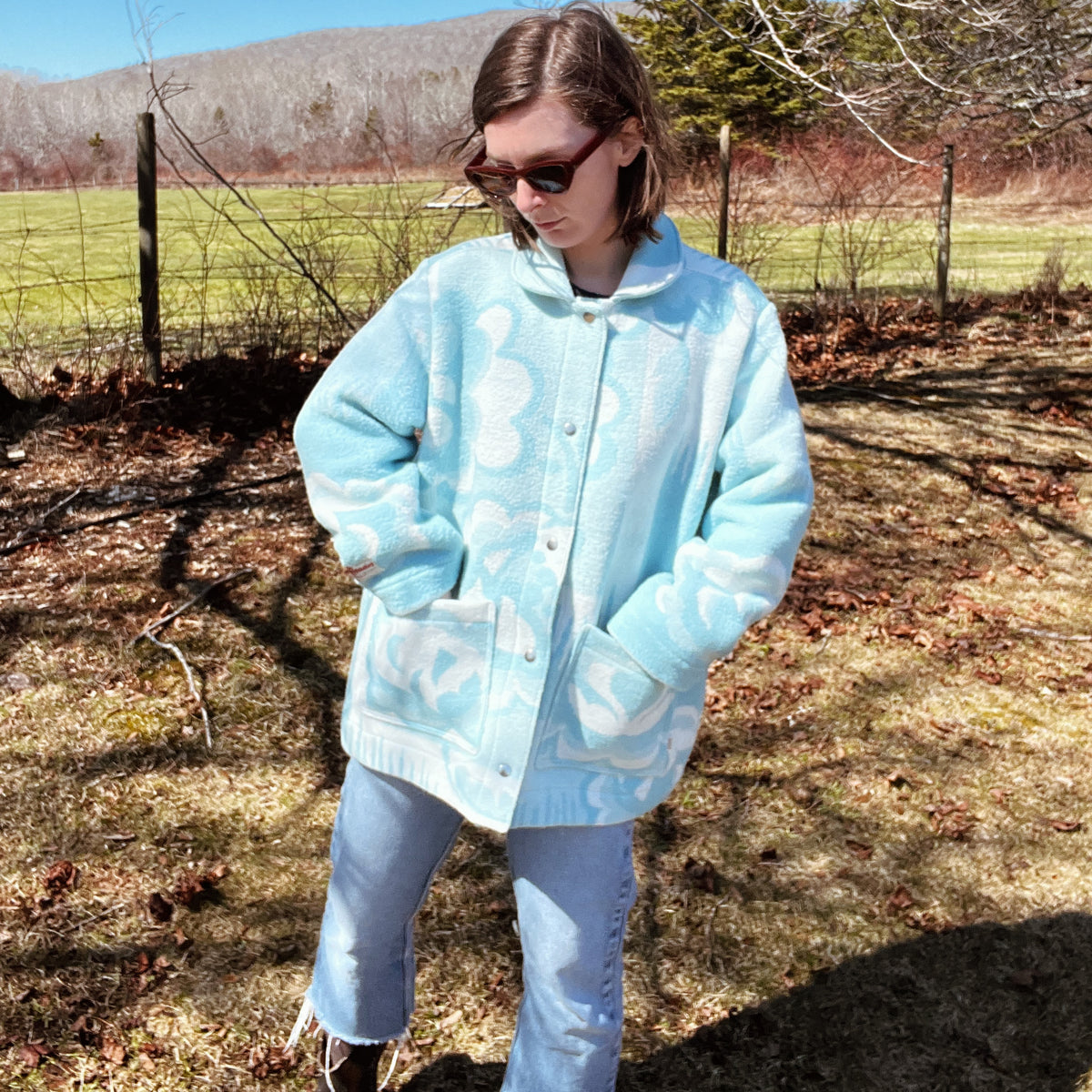 Sara Jacket - Vintage Wool Blanket (L)